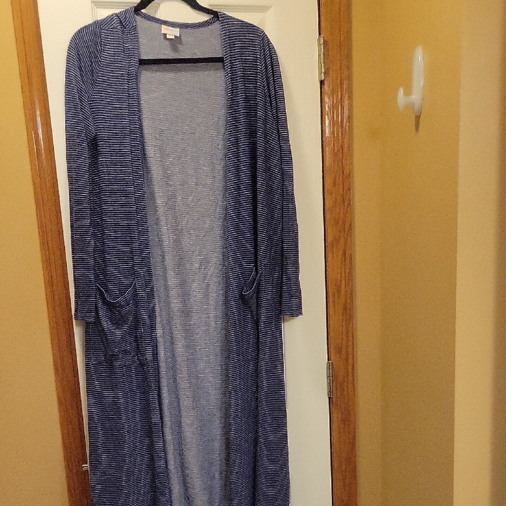 LuLaRoe Navy Striped Cardigan